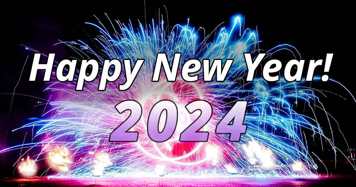 Happy New Year 2024 congratulations card