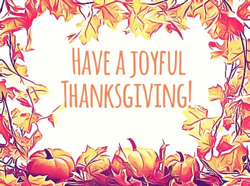 Joyful Thanksgiving wishes card