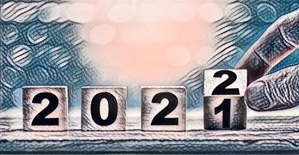 Happy New Year 2022 congratulations card