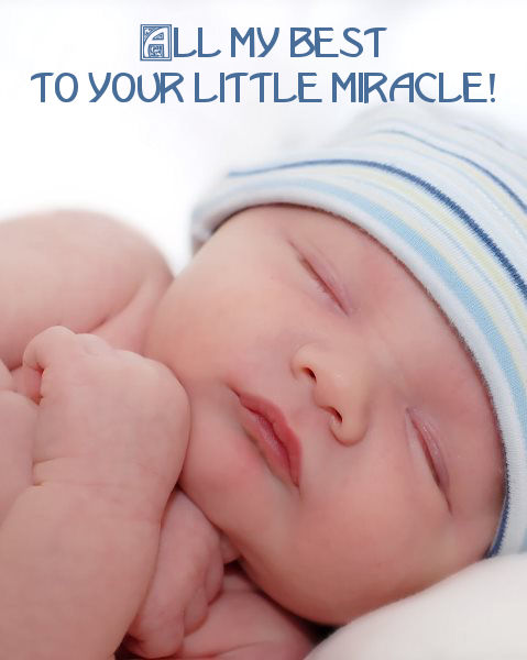 Ecard with religious congratulations on new baby
