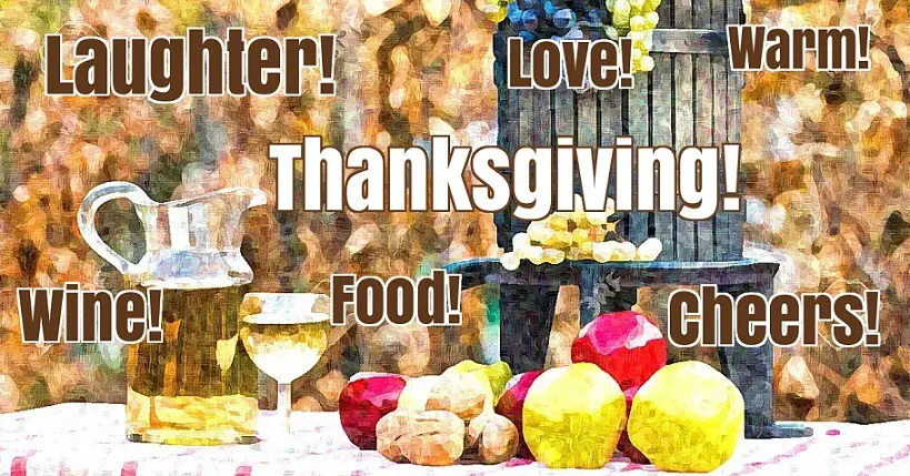 Thanksgiving food card