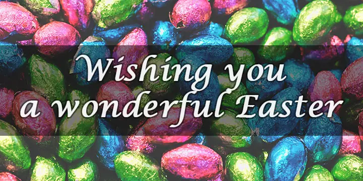 A card with wishes for a wonderful Easter